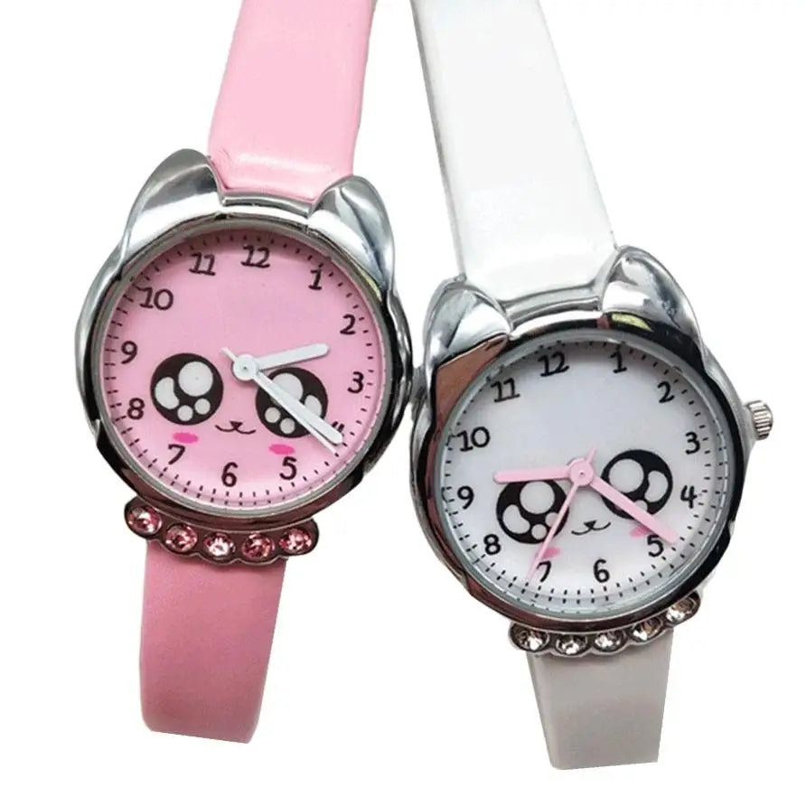 Kawaii Cat Quartz Wristwatch for Kids