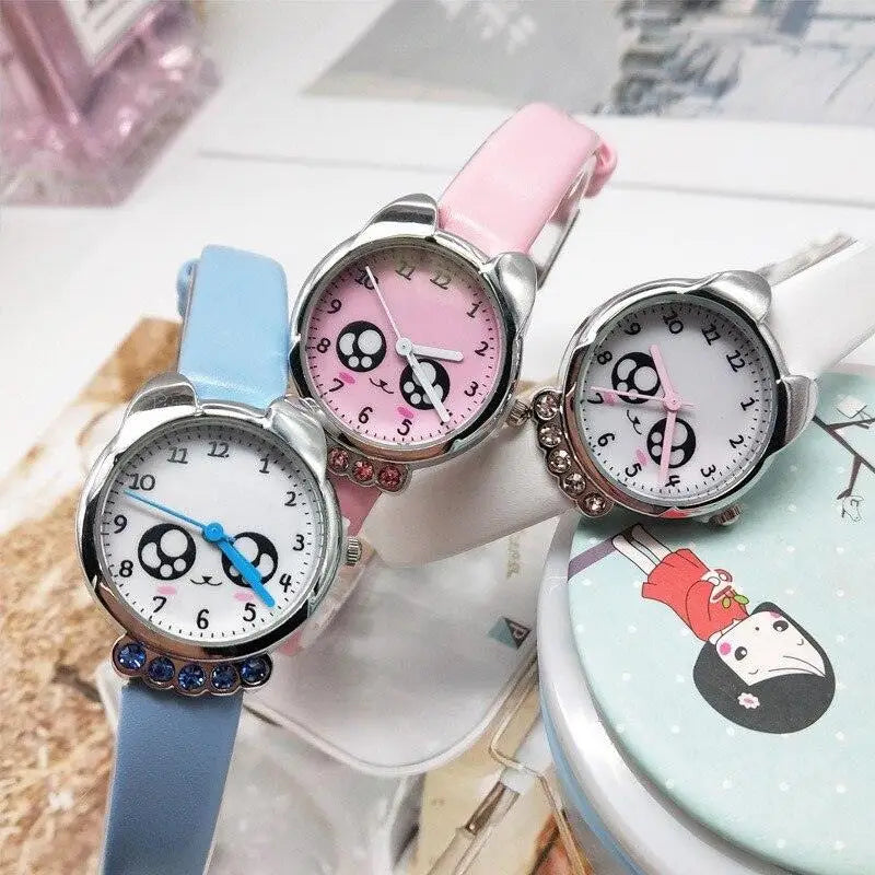 Kawaii Cat Quartz Wristwatch for Kids