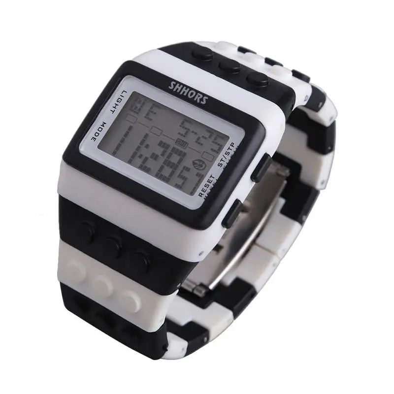 Unisex Chic Lego LED Digital Watch