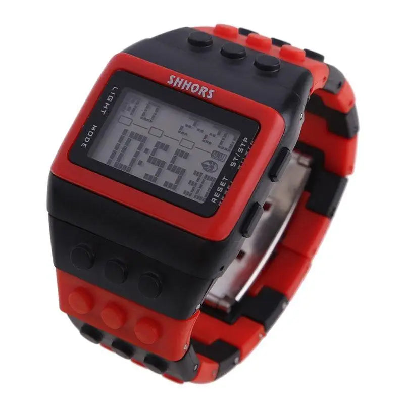 Unisex Chic Lego LED Digital Watch