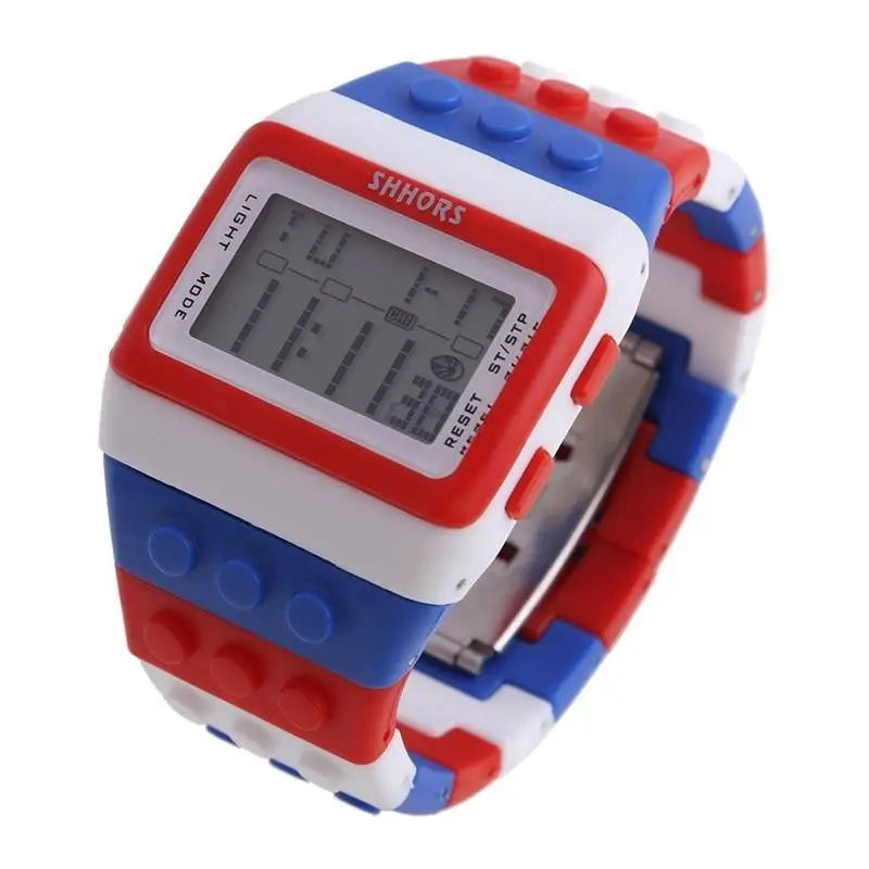 Unisex Chic Lego LED Digital Watch