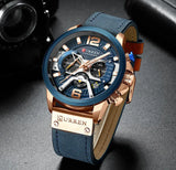 Waterproof Sport Watch Leather Strap