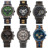 Men's Wooden Military Quartz Watches