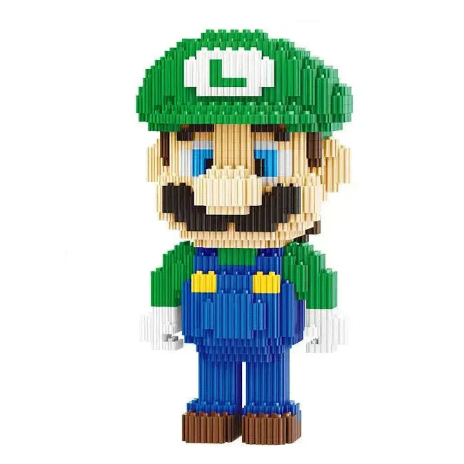 Nano blocks super mario luigi en briques colorées pour un défi créatif et une décoration unique originale