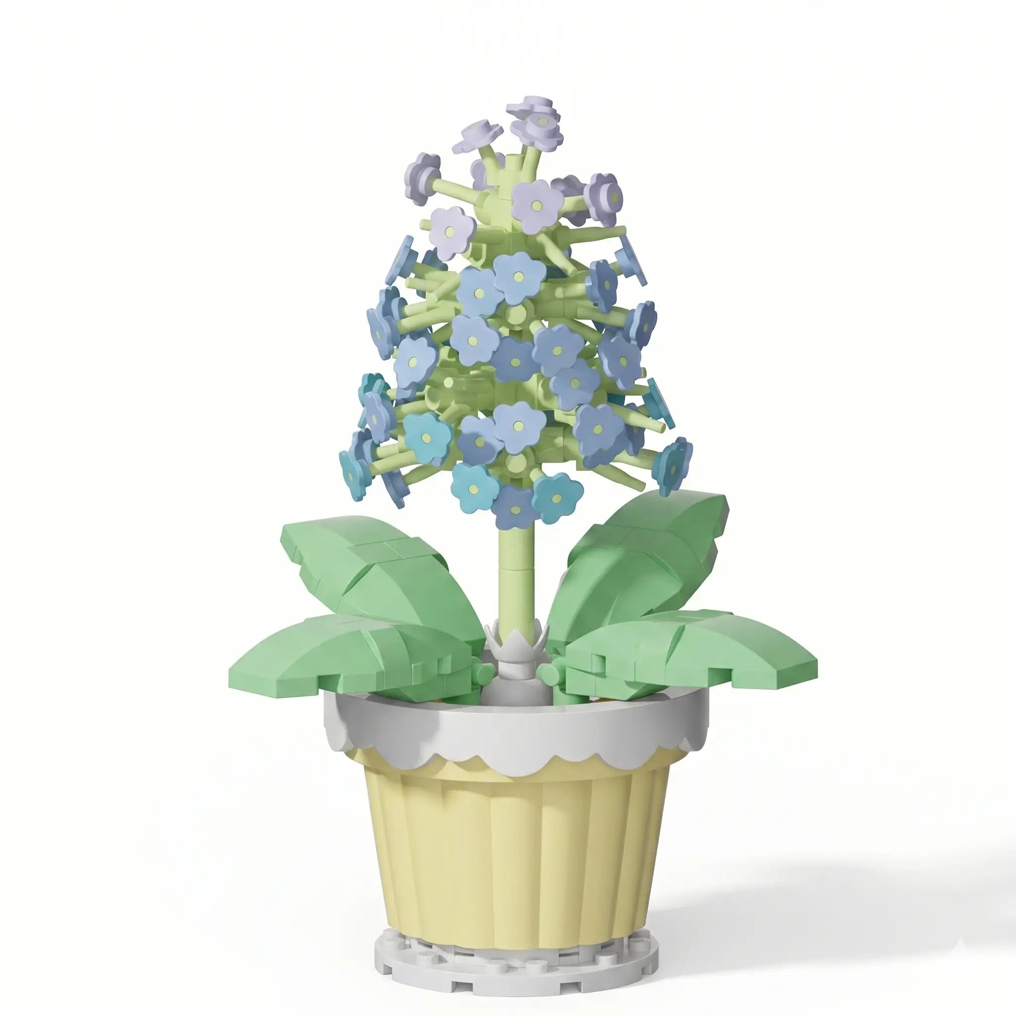 Nanoblock mini fleur avec pot en lego pastel vert clair bleu lavande dans un magasin de jouets pour déguisement carnaval