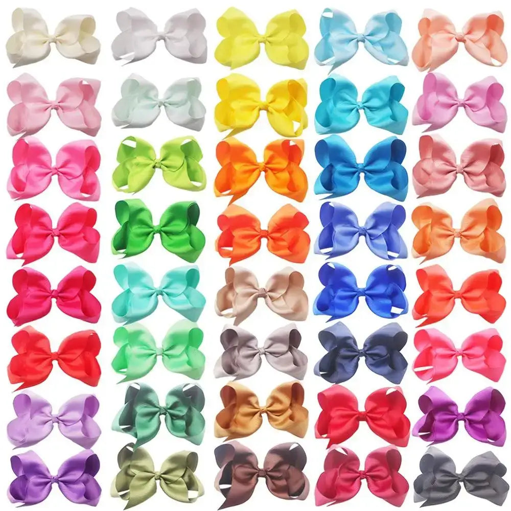 Noeuds pour cheveux enfants 40 pcs en satin facile à mettre multicolores respectant le cuir chevelu délicat