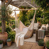 Altalena a dondolo Amaca Macramè per neonati Nordic Zen™ (Interno/Esterno)