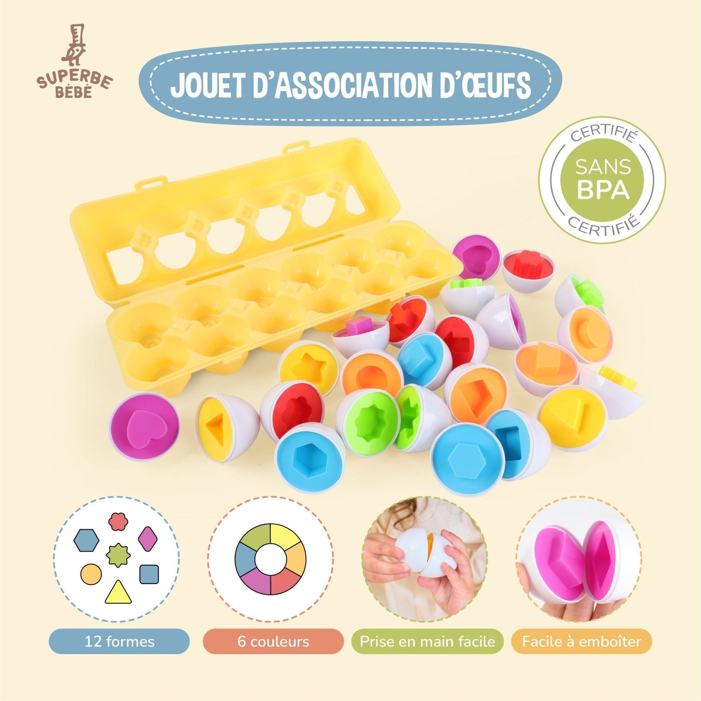 Oeufs à assembler - Jeu d'éveil