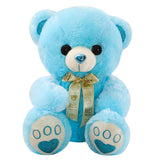Ours en peluche - blanc, bleu et rose - Esther