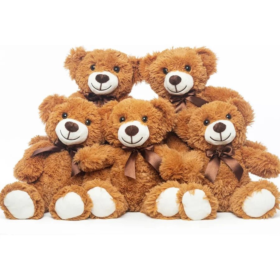 Ours peluche - Lot de 5 ours en peluche marron - Esther