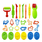 Oubliez de jeu pour pâte à modeler avec outils en plastique coloré et emporte-pièces animaux pour kit d’outils carnaval
