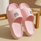 Chaussons femme hiver chaussons antidérapants roses en caoutchouc avec motif ours embossé et logo orr