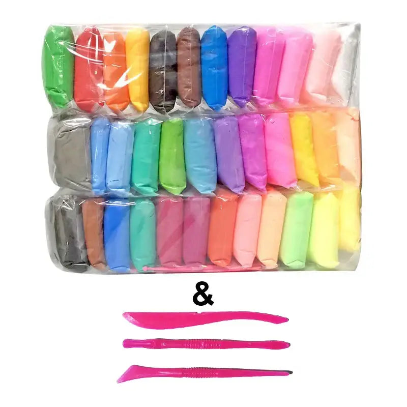 Pâte à modeler argile légère 36 couleurs avec outils roses pour stimuler l’imagination des enfants
