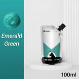 Pochette de peinture acrylique maries 100ml vert émeraude avec design blanc noir pour couleurs vibrantes et couvrance exceptionnelle