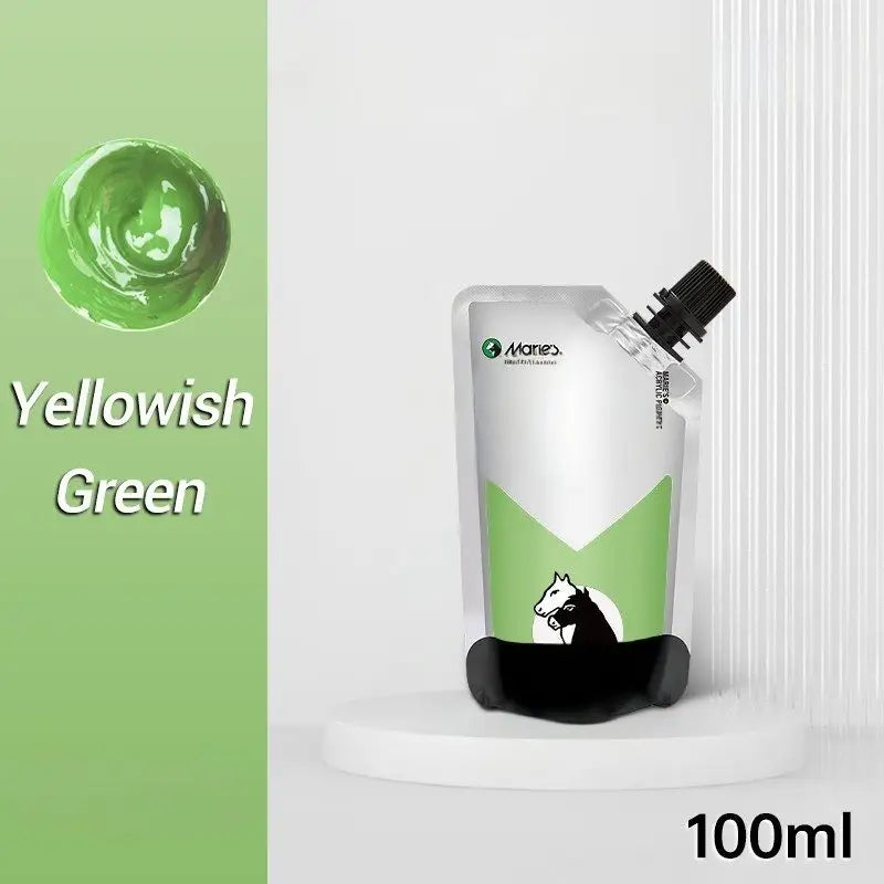 Peinture acrylique 100ml mare’s avec silhouette de cheval noir, couleurs vibrantes et couvrance exceptionnelle pour figurines