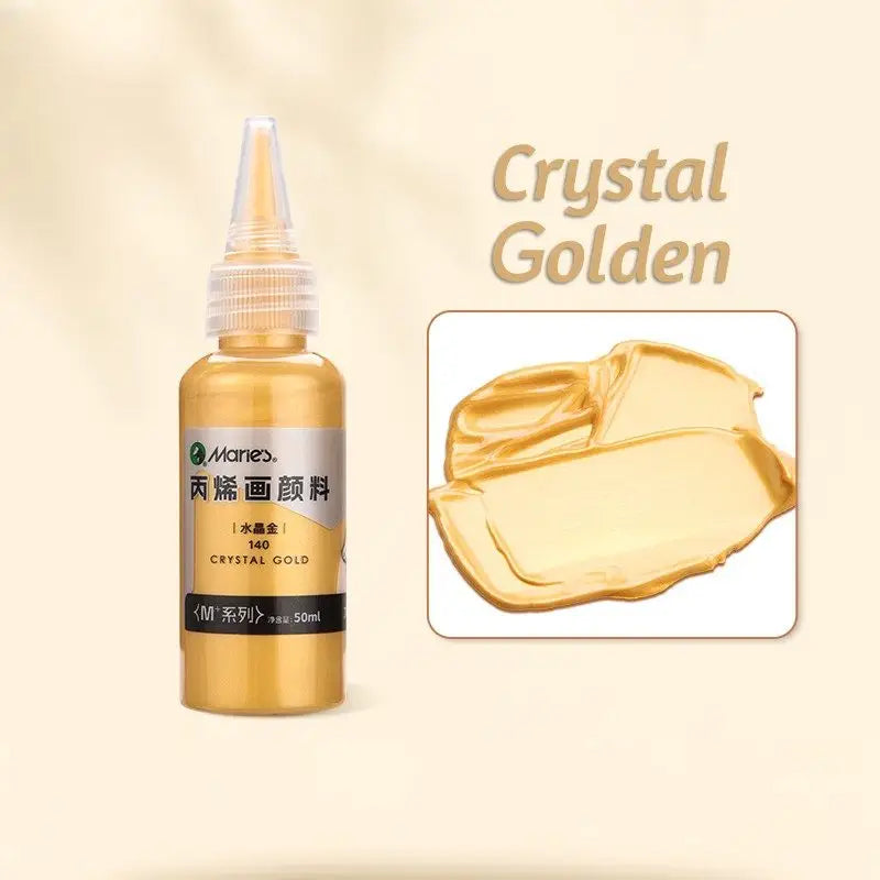 Bouteille de 50ml de peinture acrylique effet métalliques maries crystal gold avec couvrance exceptionnelle pour figurine