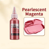Une bouteille de peinture acrylique effet métalliques maries magenta nacré avec une couvrance exceptionnelle