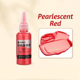 Une bouteille de peinture acrylique effet métalliques rouge perlée marie s avec bouchon plastique transparente pour figurine