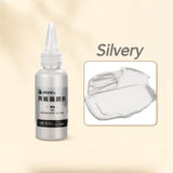 Bouteille de 50ml de peinture acrylique effet métalliques maros 121 iridescent silver avec couvrance exceptionnelle