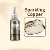 Un flacon de 50 ml de peinture acrylique effet métallique cuivre scintillant maries avec couvrance exceptionnelle et bouchon pipette transparent
