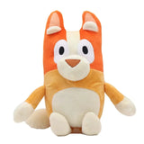 Peluche bingo orange et crème en tissu doux représentant un chien cartoon jouet bluey peluche bluey