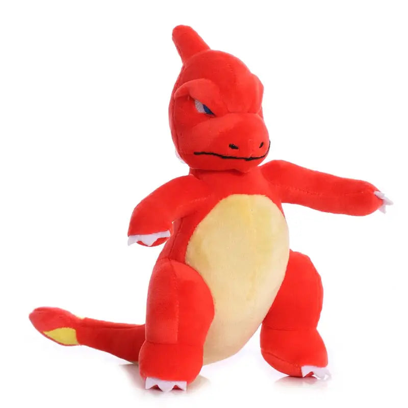Peluche doudou pokemon reptincel rouge et crème avec visage brodé une mignonne peluche doudou pokemon
