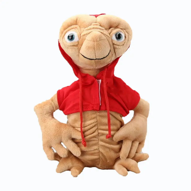 Peluche e.t l’extraterrestre tan en peluche douce idéale pour déguisement carnaval disponible en magasins de jouets film culte