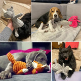 Corduroy plush dog toy