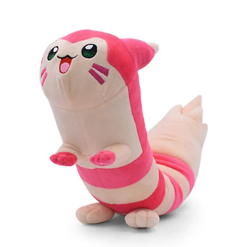 Peluche Pokémon Fouinar Shiny Furret en rose et crème pour collection Pokémon