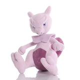Peluche pokémon mewtwo 22cm en tissu doux lavande avec accents violet foncé et yeux brodés détaillés