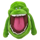 Peluche sos fantômes verte sos fantômes bouffe-tout avec bouche grande ouverte dents blanches et langue rose