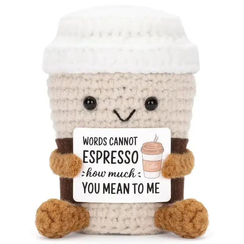 Positive Coffee Mug Plush Toy