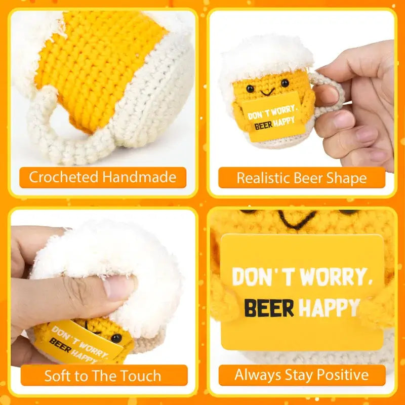 Positive Beer Glass Plush Toy