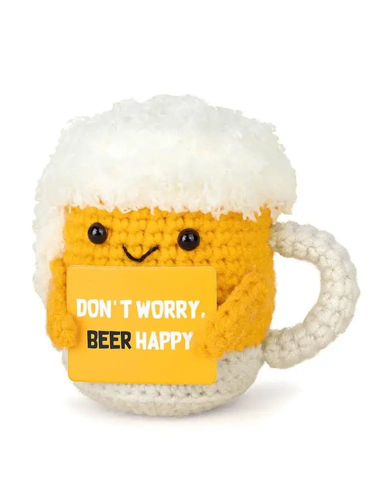Positive Beer Glass Plush Toy