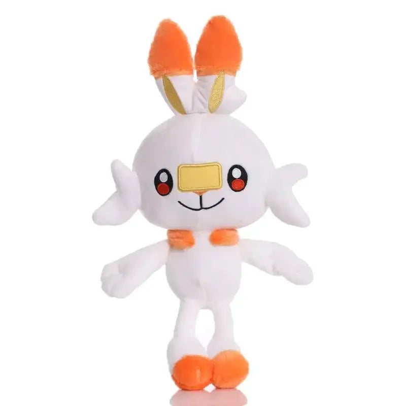 Peluches pokémon personnages kawaii blanc et orange avec oreilles duveteuses exploration de l’univers ludique