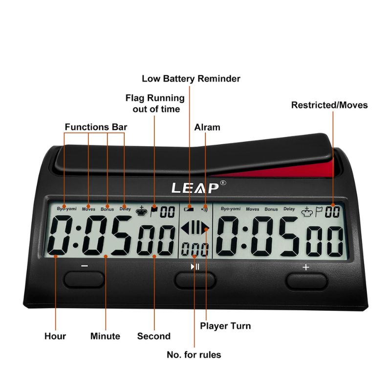 Orologio per scacchi elettronico multifunzione LEAP