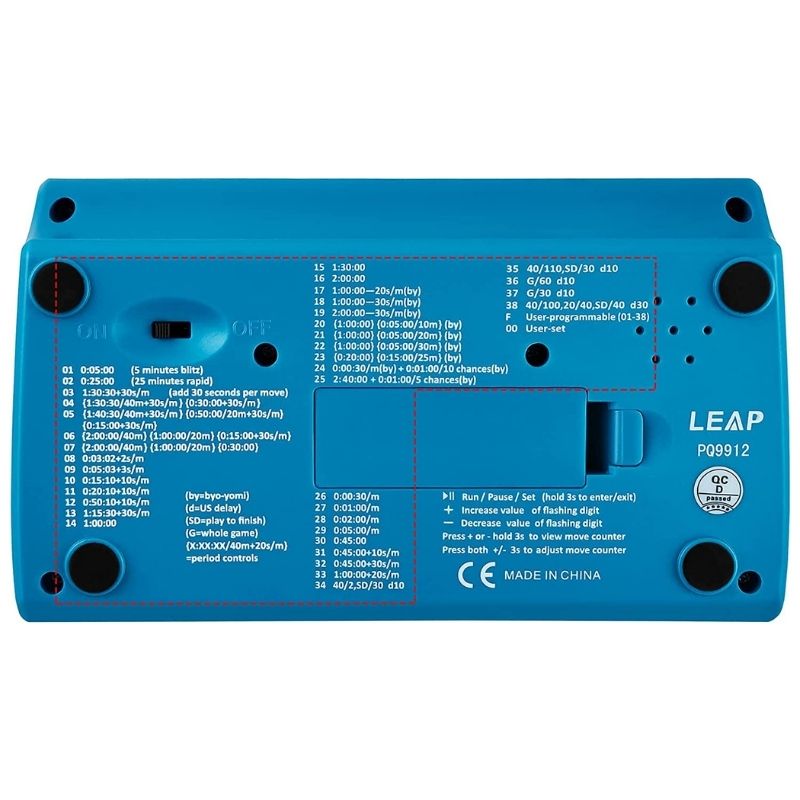 Orologio per scacchi elettronico multifunzione LEAP