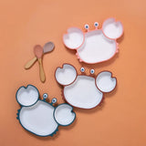 Assiette Bébé Ventouse avec Compartiments - Crabe