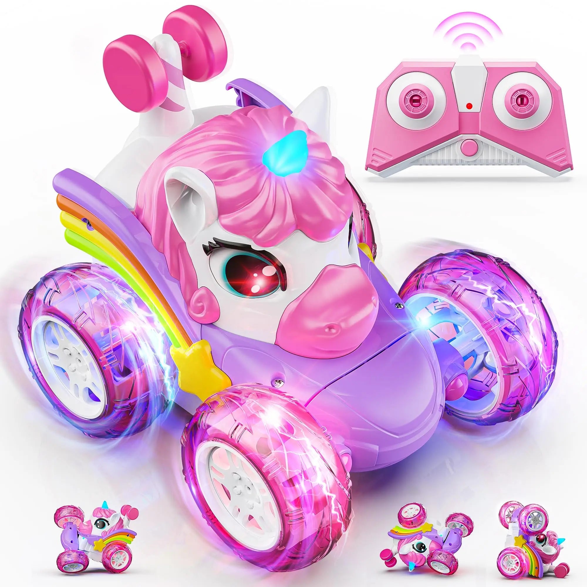 Voiture Télécommandée Licorne Lumineuse pour Enfants