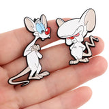 Minus and Cortex Cartoon Pin