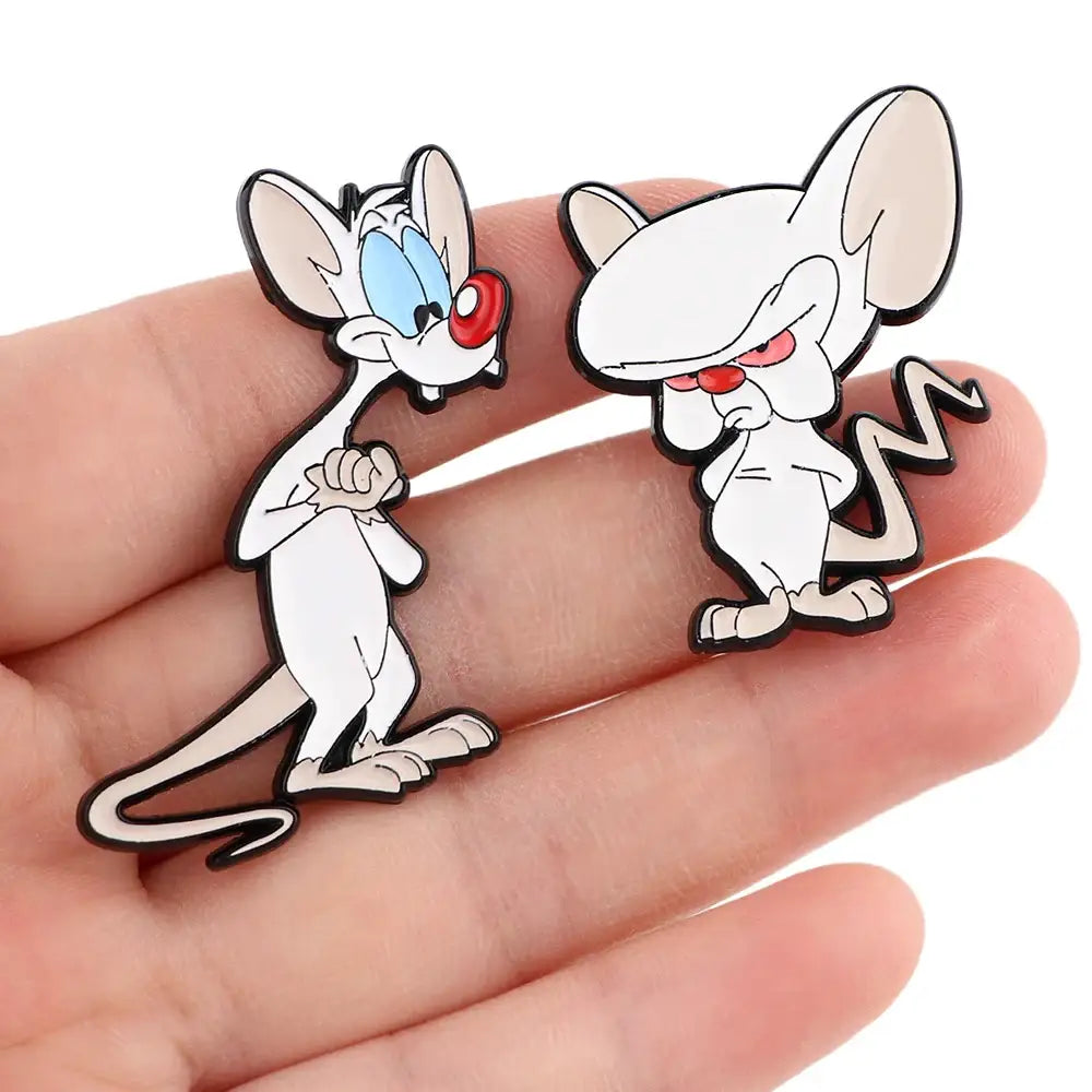 Minus and Cortex Cartoon Pin