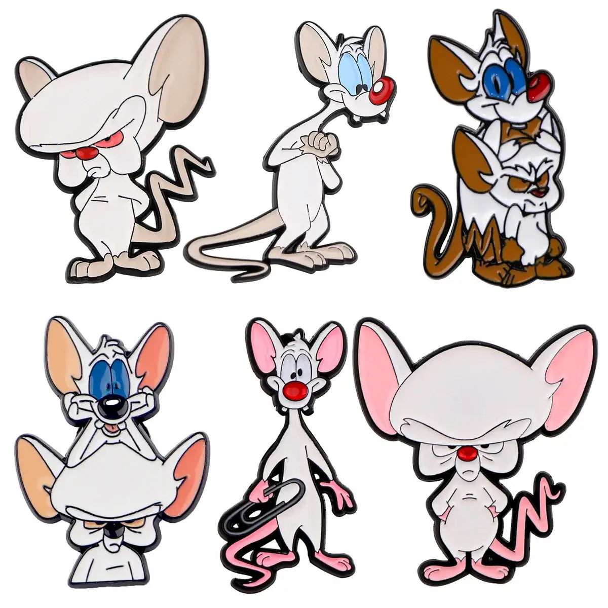 Minus and Cortex Cartoon Pin
