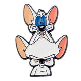Pin’s cartoon minus un pin en métal blanc avec yeux bleus et oreilles orange inspiré des dessins animés