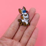Minus and Cortex Cartoon Pin