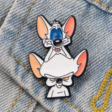 Minus and Cortex Cartoon Pin