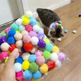 Plush ball launcher for cats