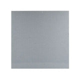 Plaque de base classique lego gris 40x40cm avec grille uniforme de plots circulaires en plastique robuste