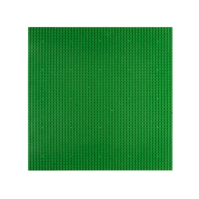 Plaque de base classique lego verte 40x40cm avec grille de plots ronds sur une base lego 40x40cm