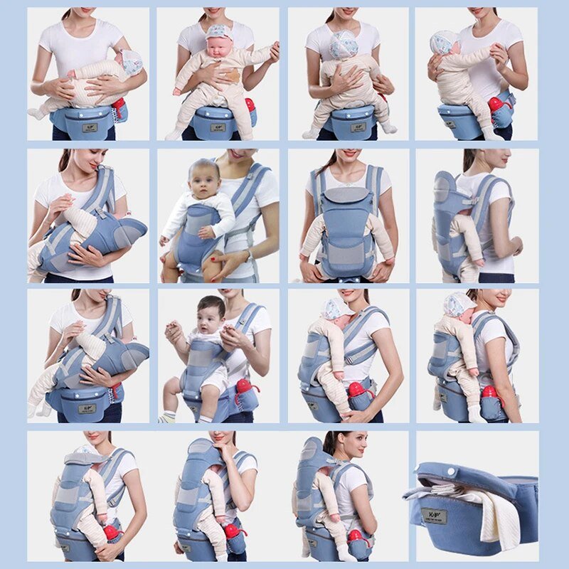 Baby carrier - ergonomic 3-in-1 all positions, front and back (0-48 Months)