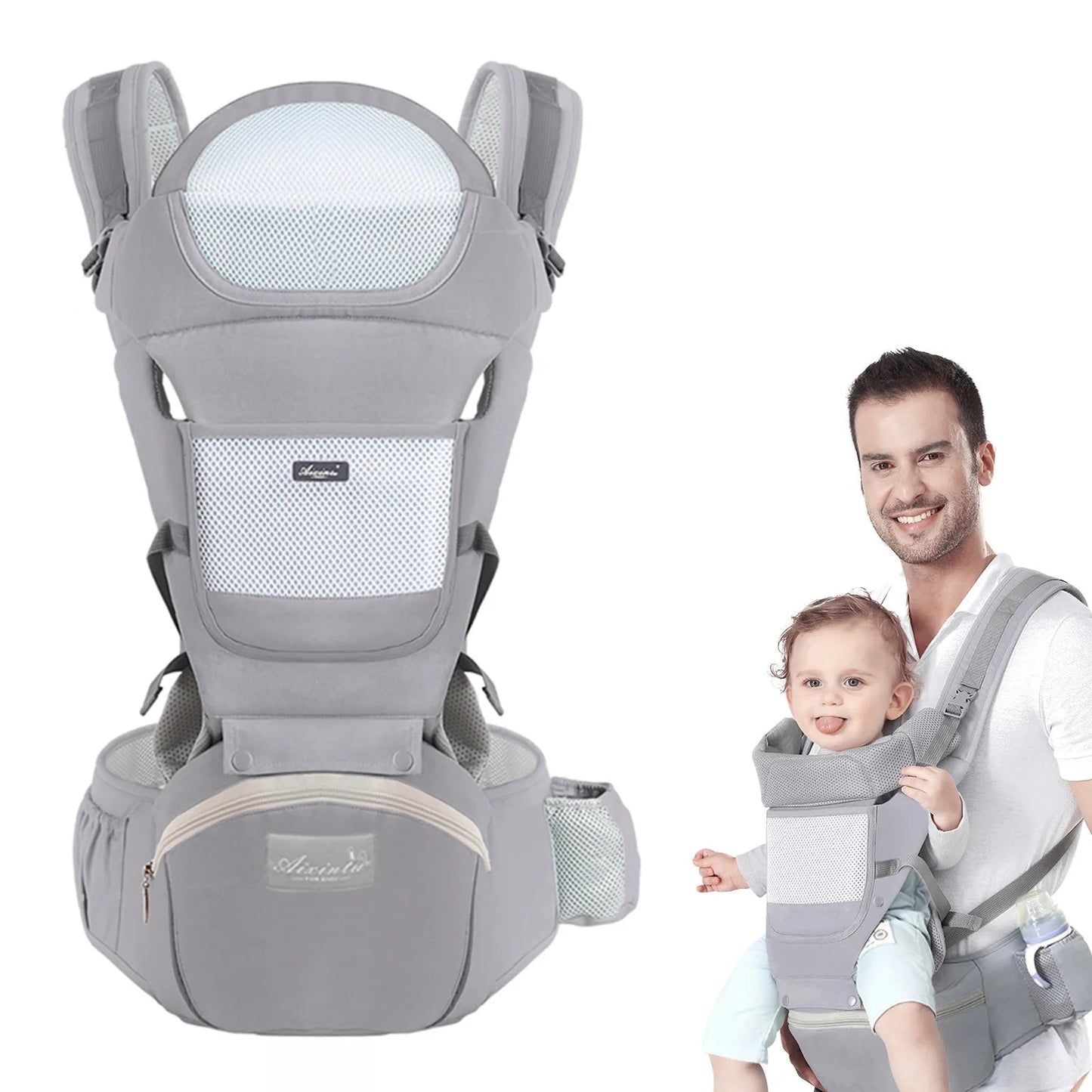 Porte-bebe-gris